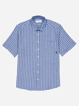 Olow Chemise en coton bio Lewis .  Bleu