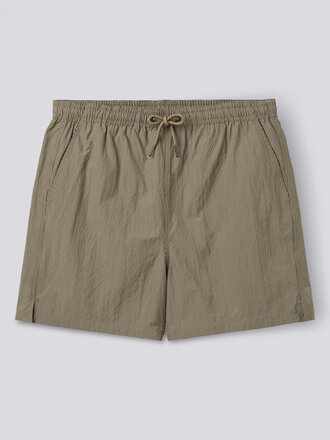 Forét Keel Swim Shorts . Khaki Check