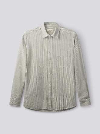 Forét Chemise rayée en seersucker Maple . Bleu pâle