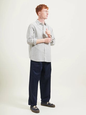 Forét Chemise rayée en seersucker Maple . Bleu pâle