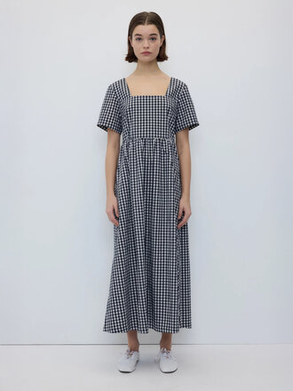 Rita Row Chrissie Gingham Dress . Black