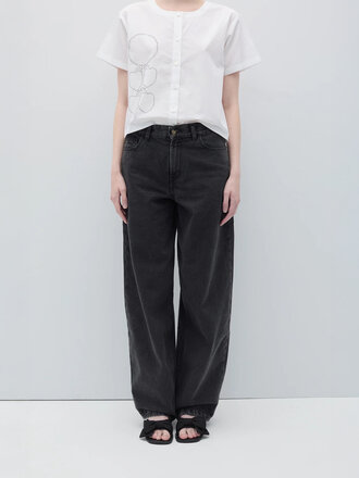 Rita Row Jean ample taille mi-haute Berenice . Noir