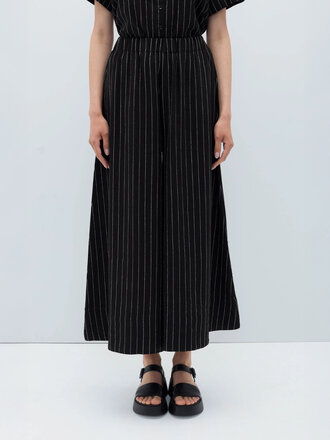 Rita Row Pantalon rayé à jambes très larges Dolors . Noir
