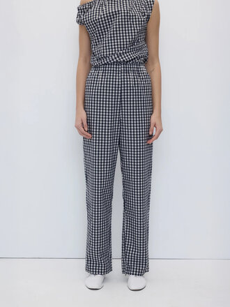 Rita Row Pantalon en Vichy Cep . Noir