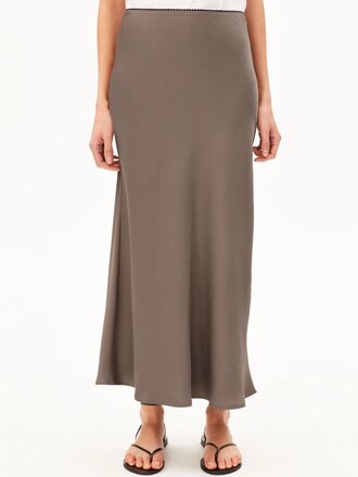 Armedangels Jupe en satin Lenovaa . Noisette