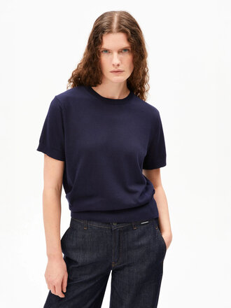 Armedangels Fine Knit Tencel Top . Navy