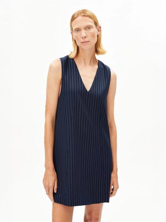 Armedangels Pinaafo Pinstripe Apron Dress . Night sky