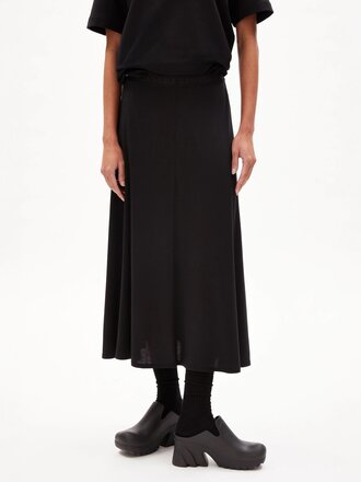 Armedangels Jupe midi Ilenia Laraa . Noir