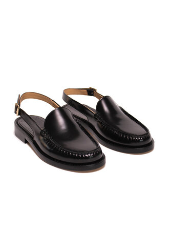 Sesa Charlotte V2 Slingback Loafers . Black