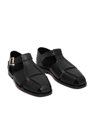 Sesa Sandales en cuir Torrance . Noir