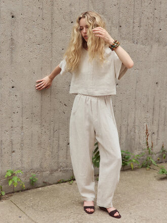 Eve Gravel Jacky Linen Pants . Cereals