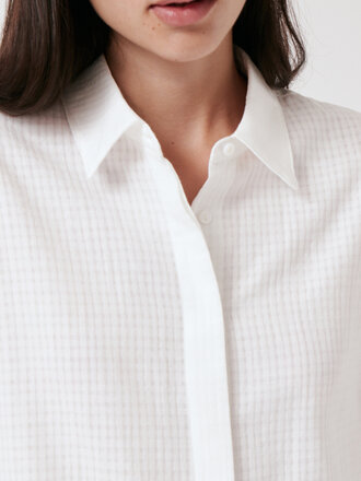 AMT Studio Chemise unisexe en coton bio Caracas  . Blanc