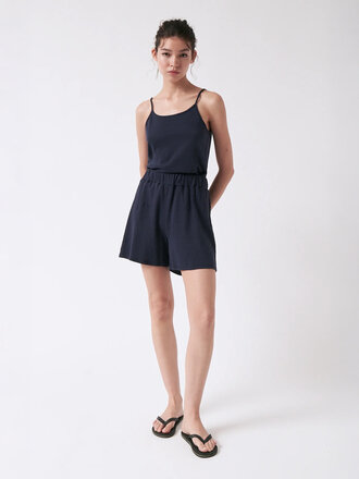 AMT Studio Flora Organic Cotton Shorts . Deep Blue