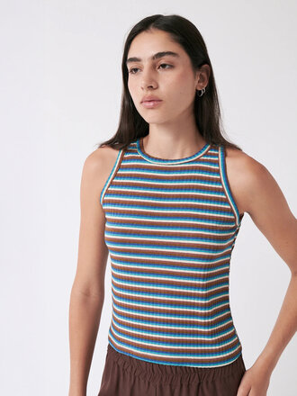 AMT Studio Helado Striped Viscose Top . Helado