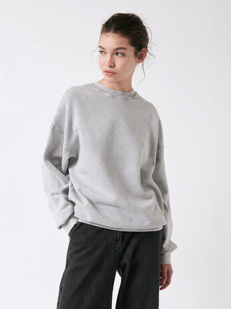 AMT Studio Light Acid Unisex Cotton Sweatshirt . Stone Grey