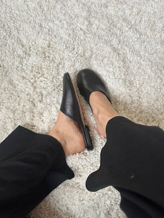 Sesa Montecito Nappa Leather Mules . Black