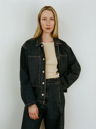 Shaina Mote Garden Denim Jacket with Pockets . East
