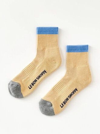 Le Bon Shoppe Chaussettes Girlfriend Colour Block . Jaune / Bleu