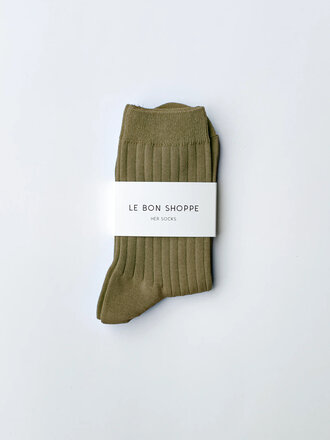 Le Bon Shoppe Her Socks - MC Cotton . Pesto