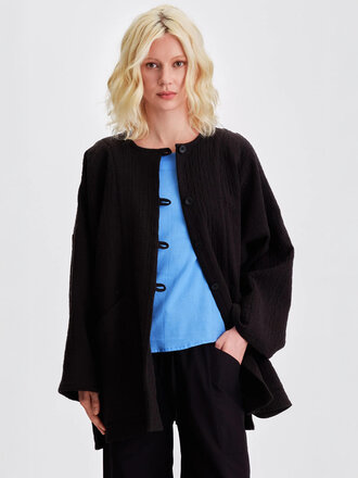 Jennifer Glasgow Veste en jacquard de coton Vesna . Noir