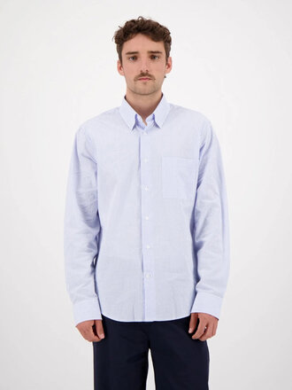 Castart Konga Seersucker Stripe Shirt . Light Blue