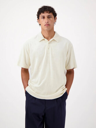 Castart Seaford Cotton Terry Polo . Ecru