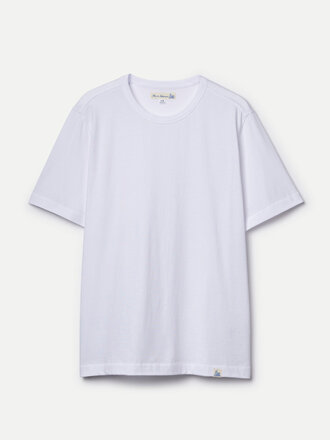 Merz b. Schwanen T-Shirt pour hommes doux en coton PimaTee . Blanc