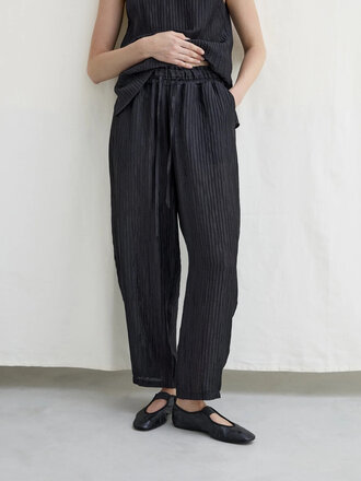 Diarte Luna Baloon Wrinckle Trousers . Black