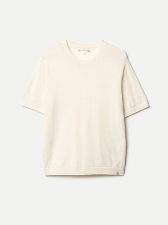 Merz b. Schwanen Refined Merino Wool T-Shirt . Nature