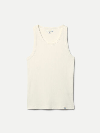 Merz b. Schwanen Ribbed Cotton Tank Top - Hommes . Nature