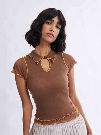 Percy Polo Top .  Chocolat