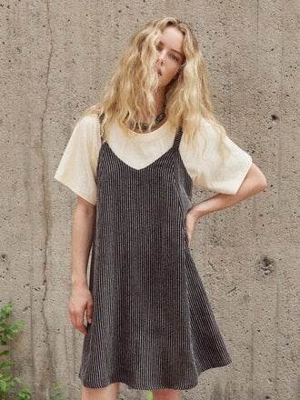 Eve Gravel Robe Belly . Rayures noires