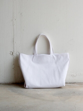 Black to grey Grand sac en coton bio Grignan . Blanc
