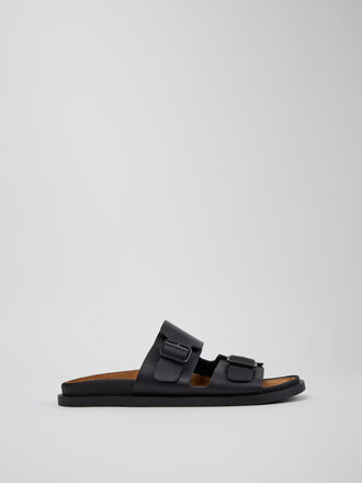 Camper Lluc Calfskin Sandals . Black