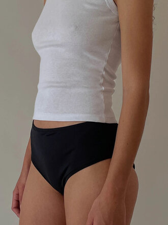 Calomel Bas de maillot taille mi-haute Suri  . Noir