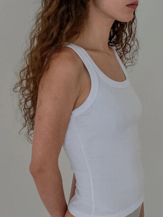 Calomel Camisole en coton doux Arami . Blanc