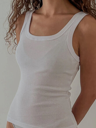 Calomel Camisole en coton doux Arami . Off-white