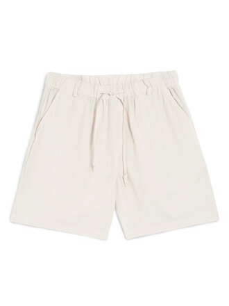 Bather Linen Leisure Short . Pearl