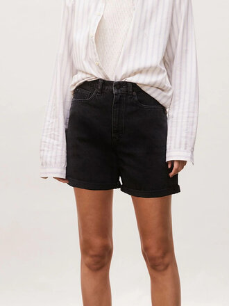 Armedangels Shorts en coton recyclé Sheaari . Noir Ebony
