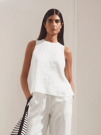 Armedangels Haut en lin . Blanc
