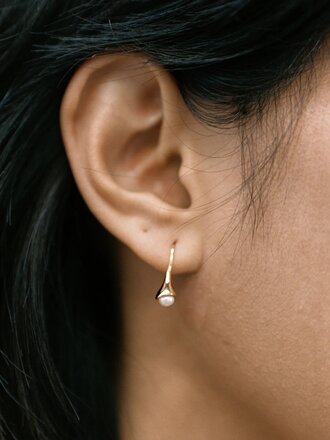 Wolf Circus Petites boucles d'oreilles Anna . Plaqué or 14 k