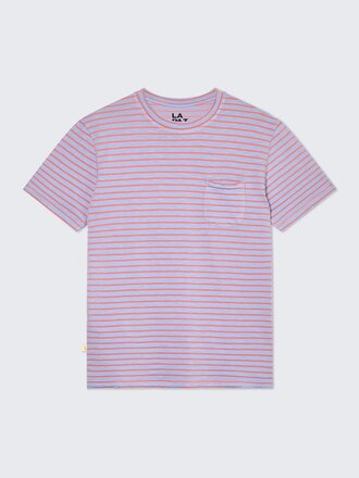 La Paz T-shirt avec poche poitrine Guerreiro . Bleu/Rose