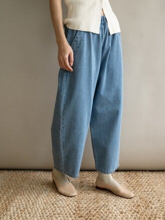 Micaela Greg Pantalon à jambes incurvées Barrel . Sun Fade