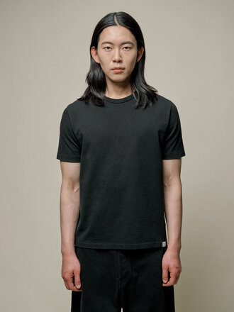 Merz b. Schwanen Tee02 Classic Cotton Jersey T-Shirt . Black