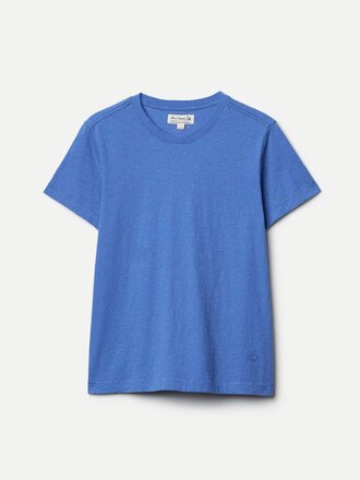 Merz b. Schwanen T-shirt pour femmes en coton et chanvre 100% végétal . Bleu