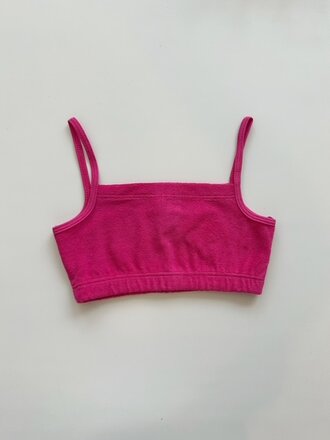 Howlin' Bralette en terry Spooky-Doo . Fushia