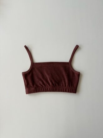Howlin' Spooky-Doo Terry bralette . Brown