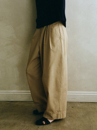 Shaina Mote Rene Pleated Trousers . Beige