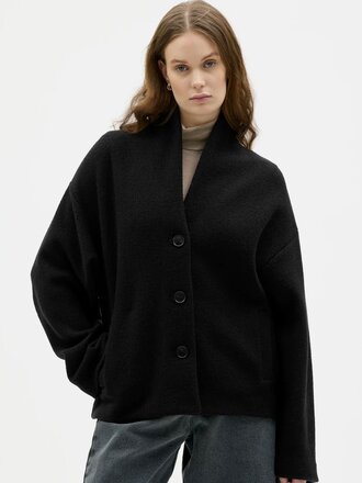 Maska Hale boiled wool jacket . Black