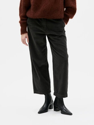 Maska Sola Organic Corduroy Curved Trousers . Morel Brown